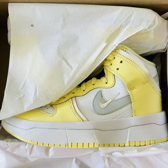 NIKE Dunk High Up White/Citron Tint/Coconut Milk/Photon Dust - US 7 - Picture 6 of 7